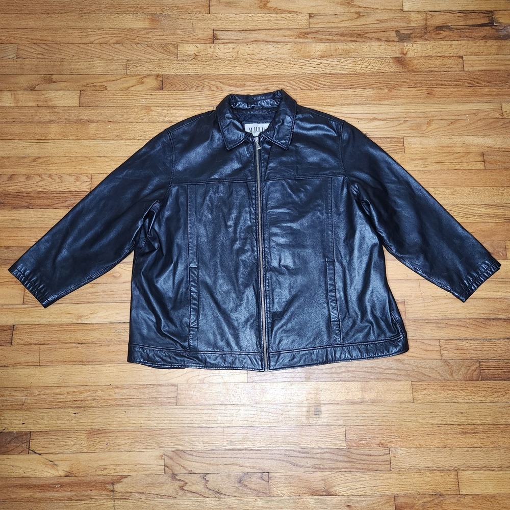 Vintage Wilsons M.Julian Leather Jacket Mens 3XL Black Full Zip Biker Pockets - Picture 1 of 16